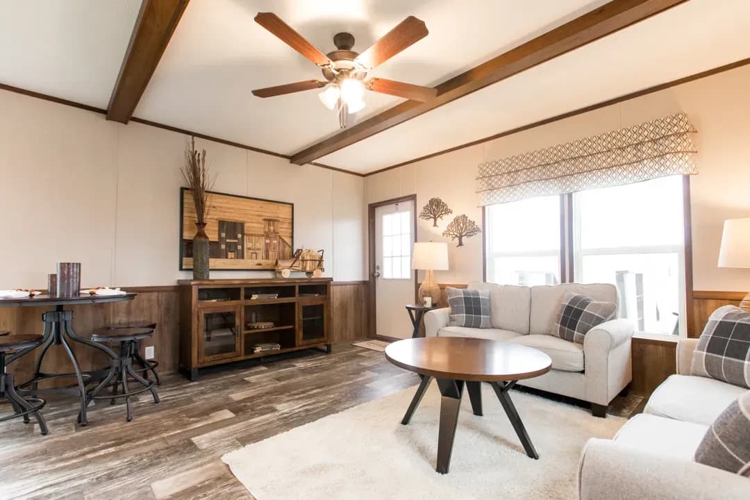 The lodge interior home features