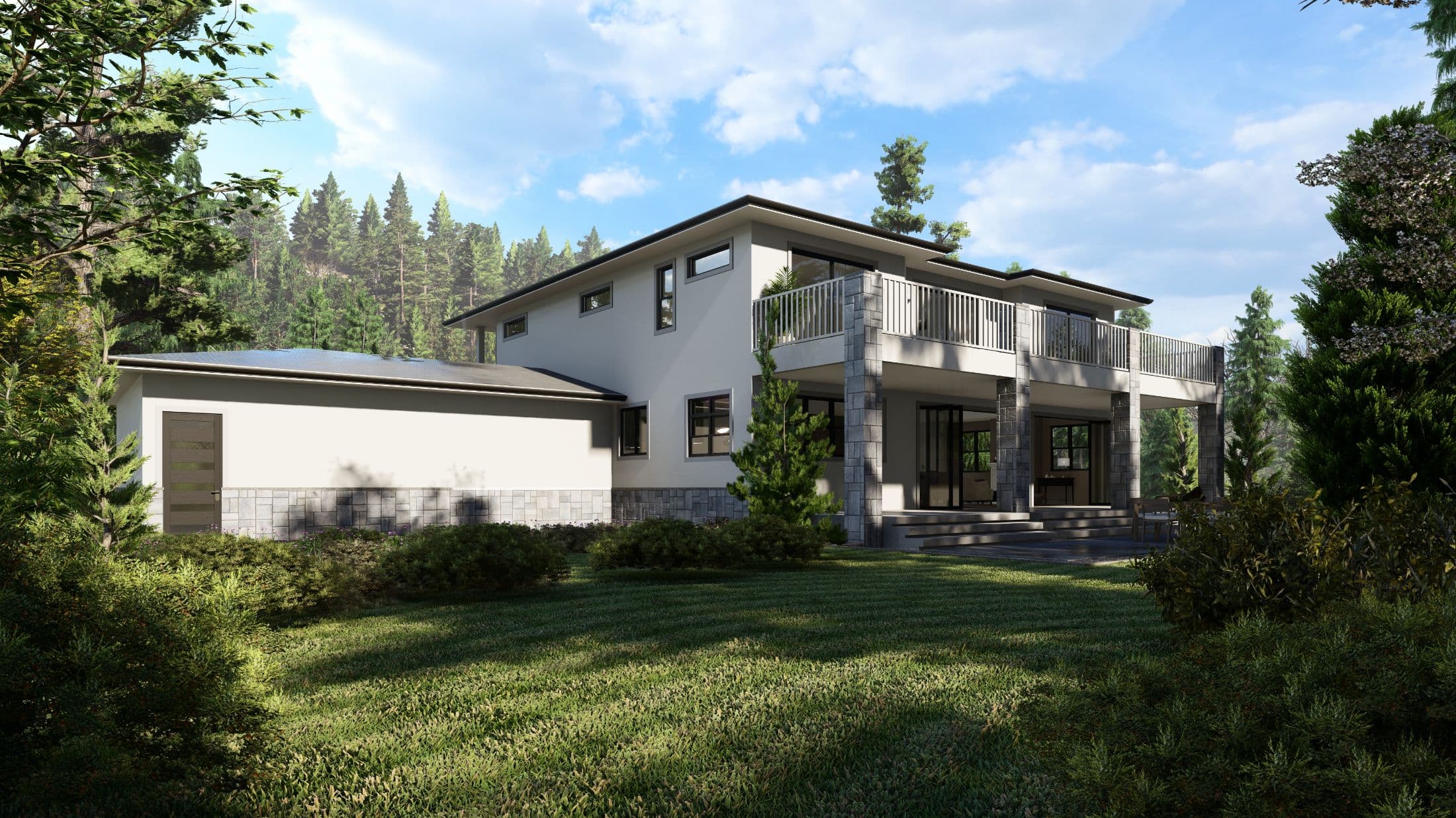 Model 3 exterior home features