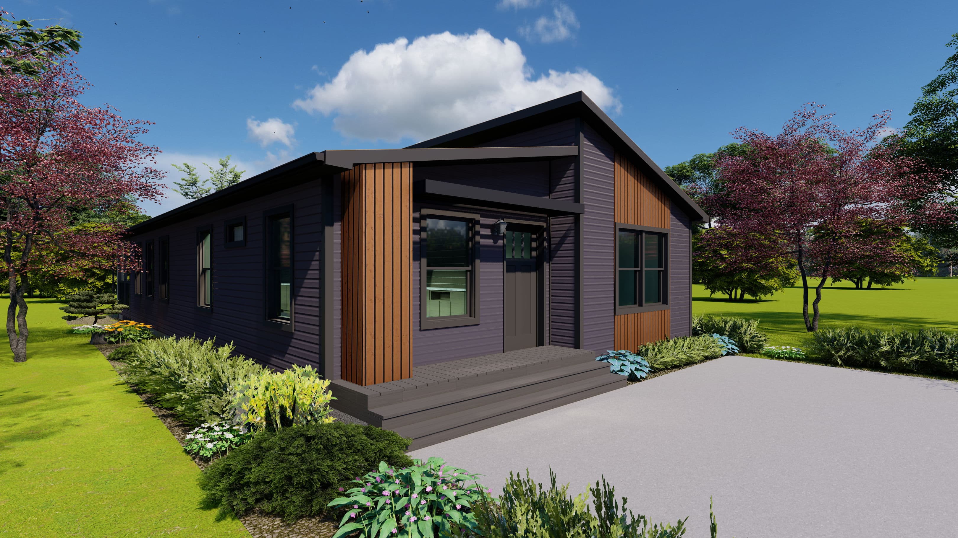 Millenian 2 elevation and exterior home features