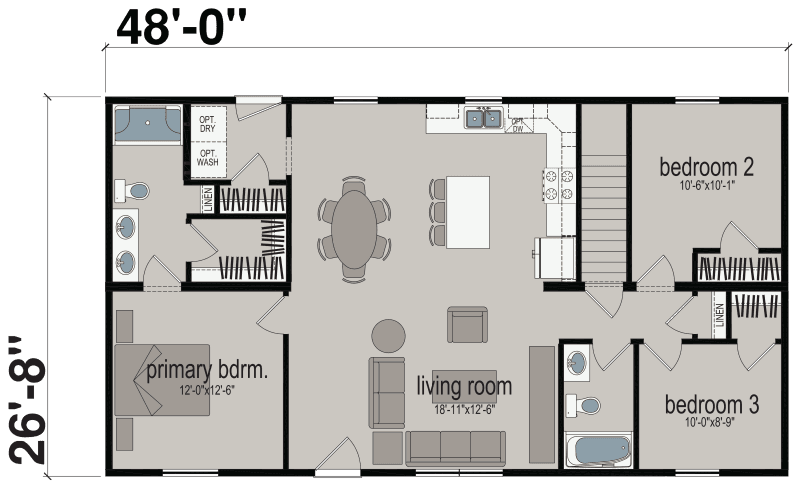 Ne-612 floor plan and hero home features