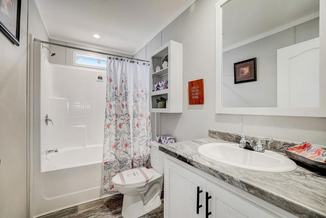 The saint bathroom home features