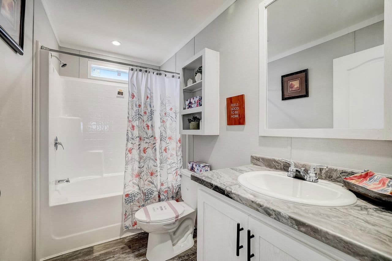 The saint bathroom home features