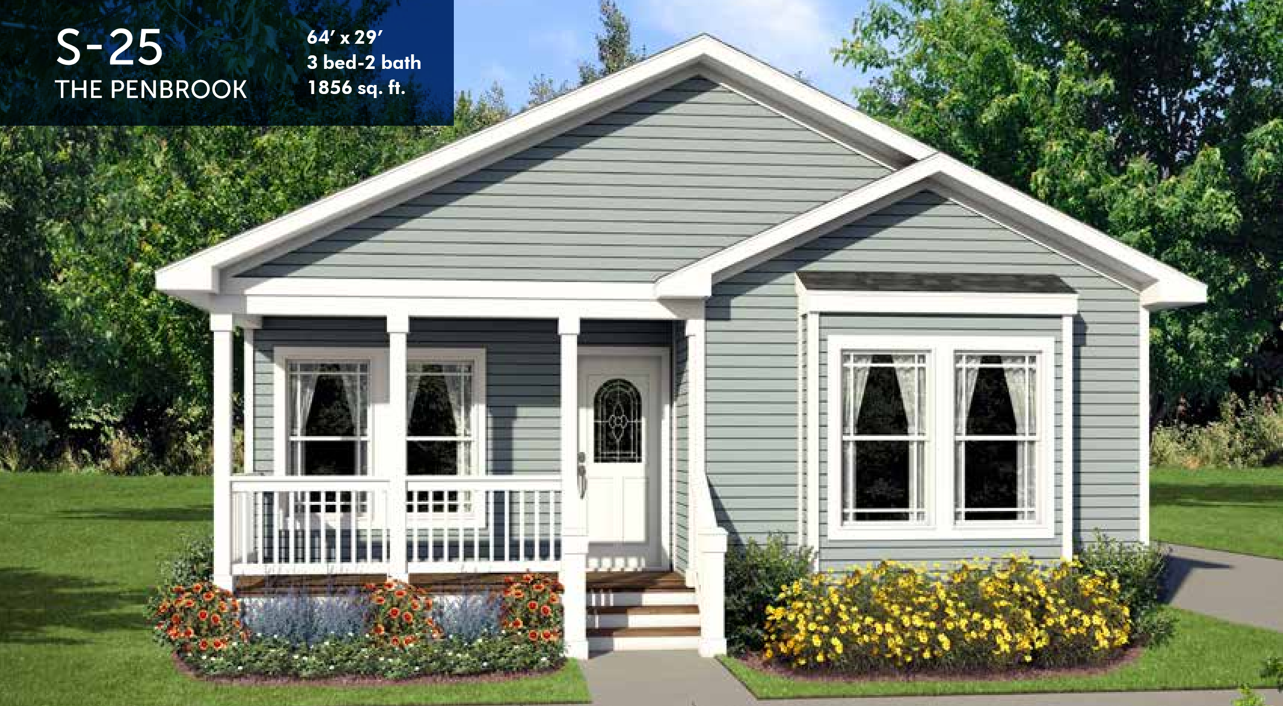 The penbrook hero, elevation, and exterior home features