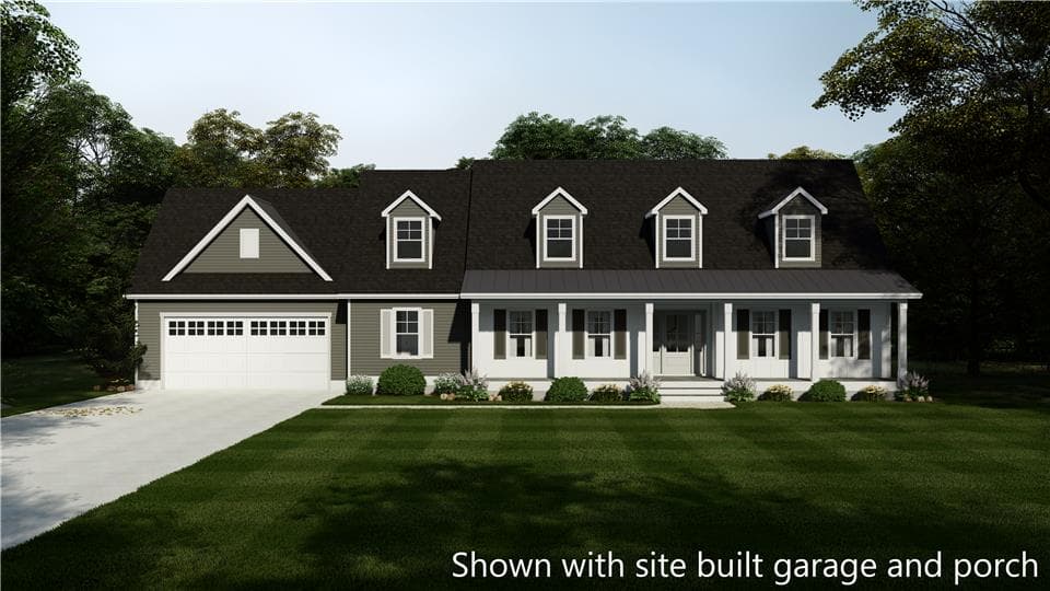 Augusta hero, elevation, and exterior home features