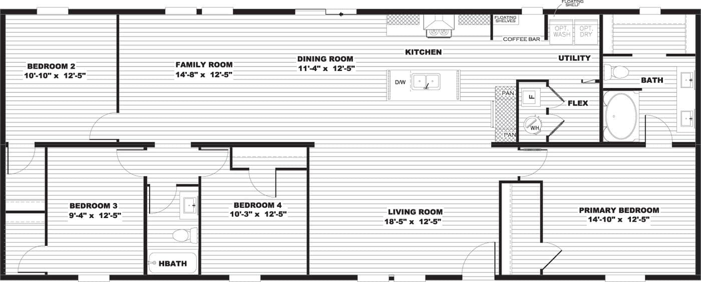Morocco floor plan home features
