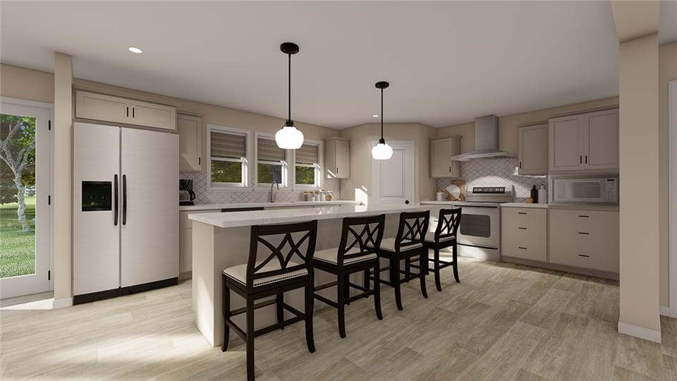 Evolution series amber kitchen home features