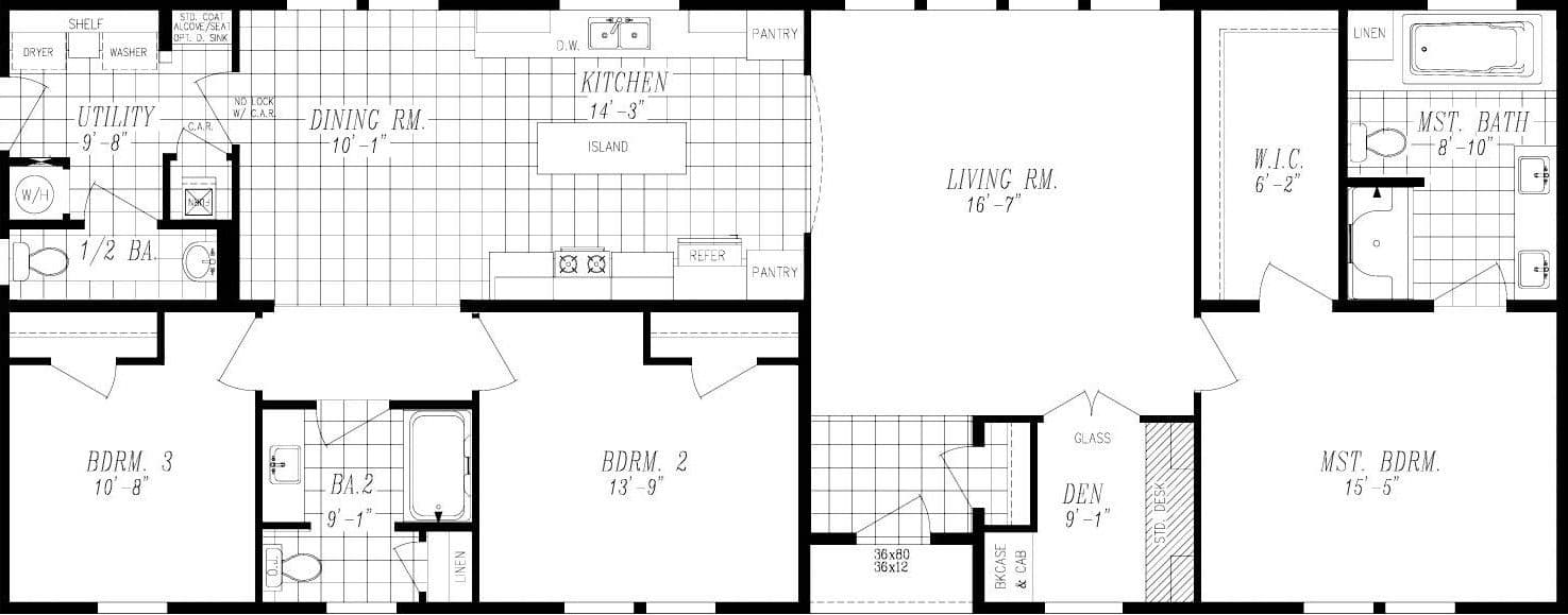 Marlette special 2868 floor plan home features