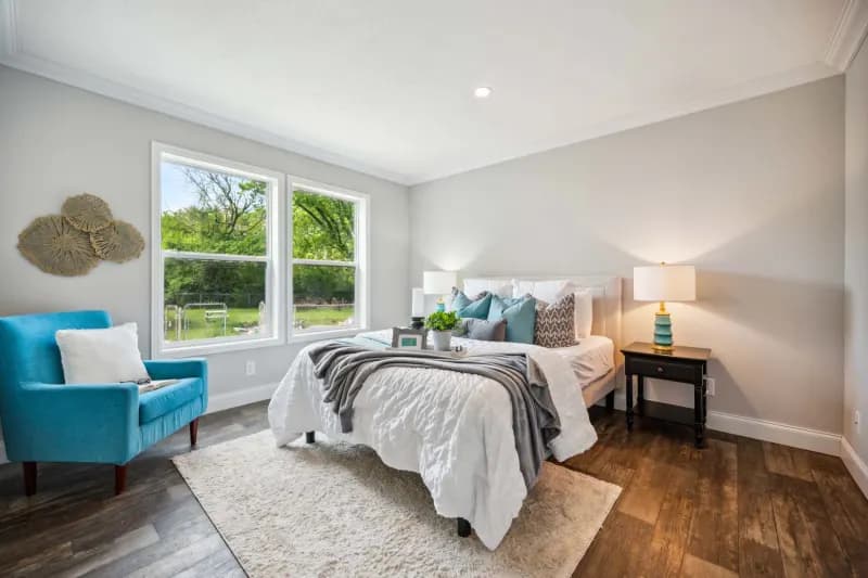 Prairie dune bedroom home features