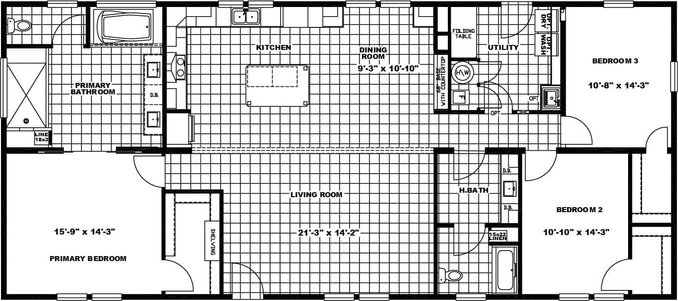 Super 68 elite floor plan home features