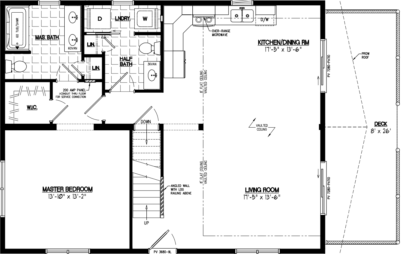 Chalet 2836 floor plan home features