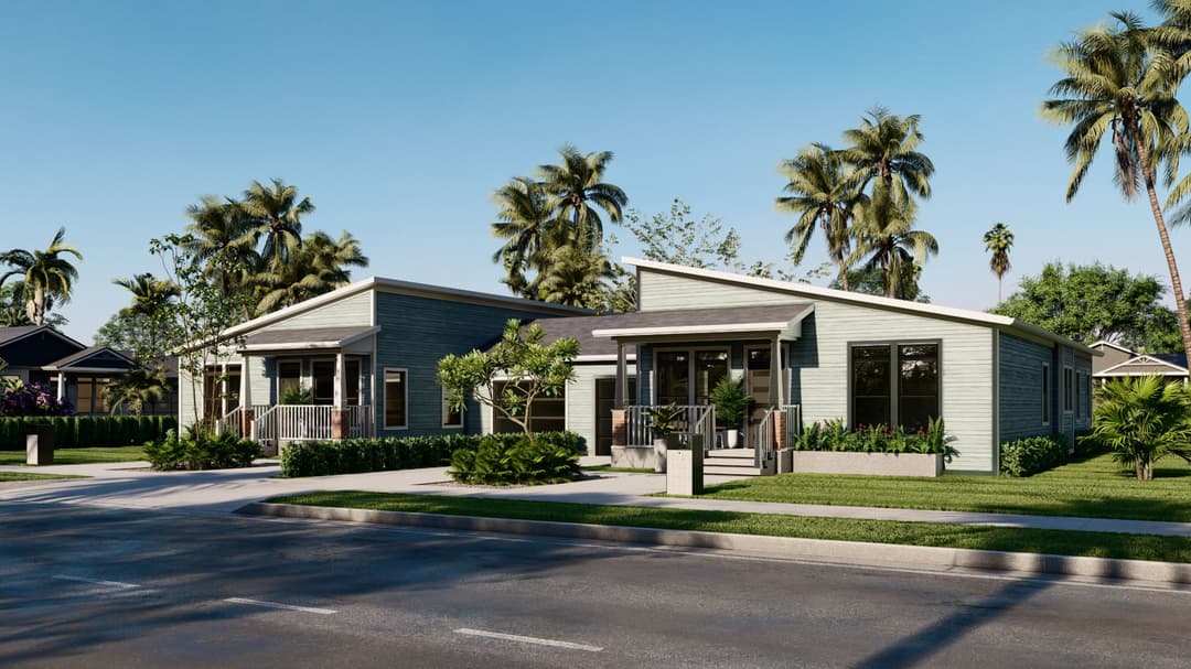 Multi family 3 exterior, hero, and elevation home features