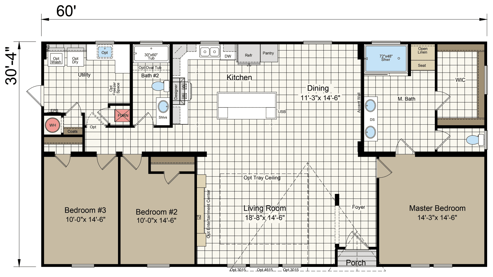 Titan extreme 3260h [the cypress] floor plan home features