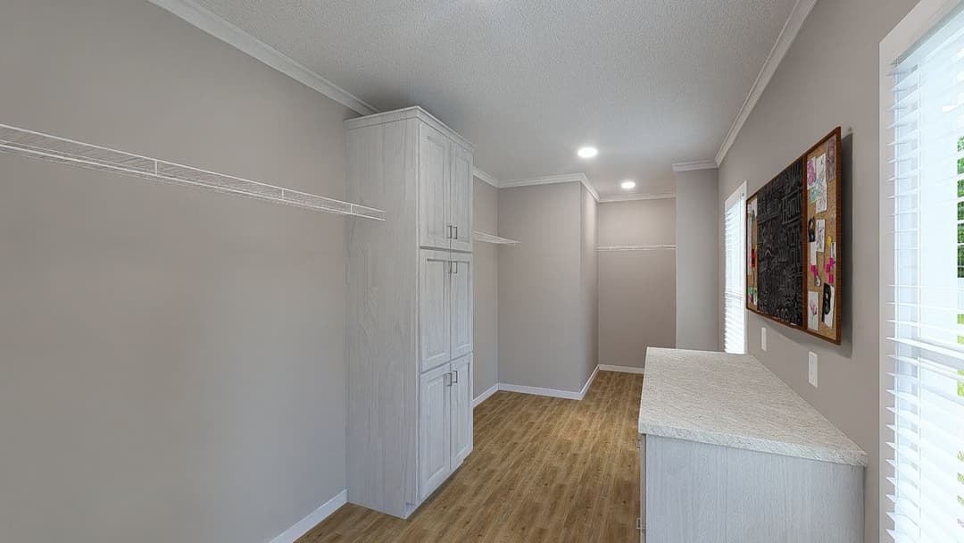 The hexagon interior home features