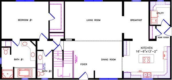 Lexington 5205 floor plan home features