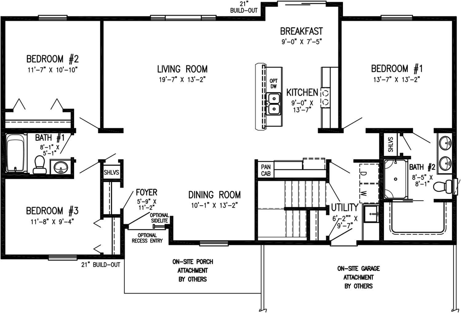Kendall park floor plan home features