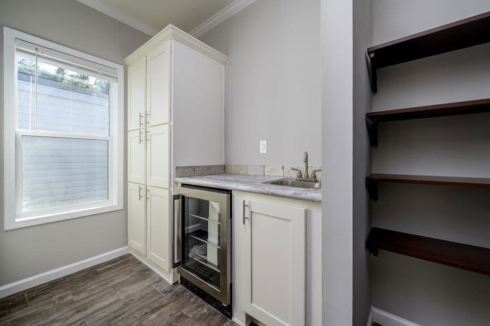 Riverfront interior home features