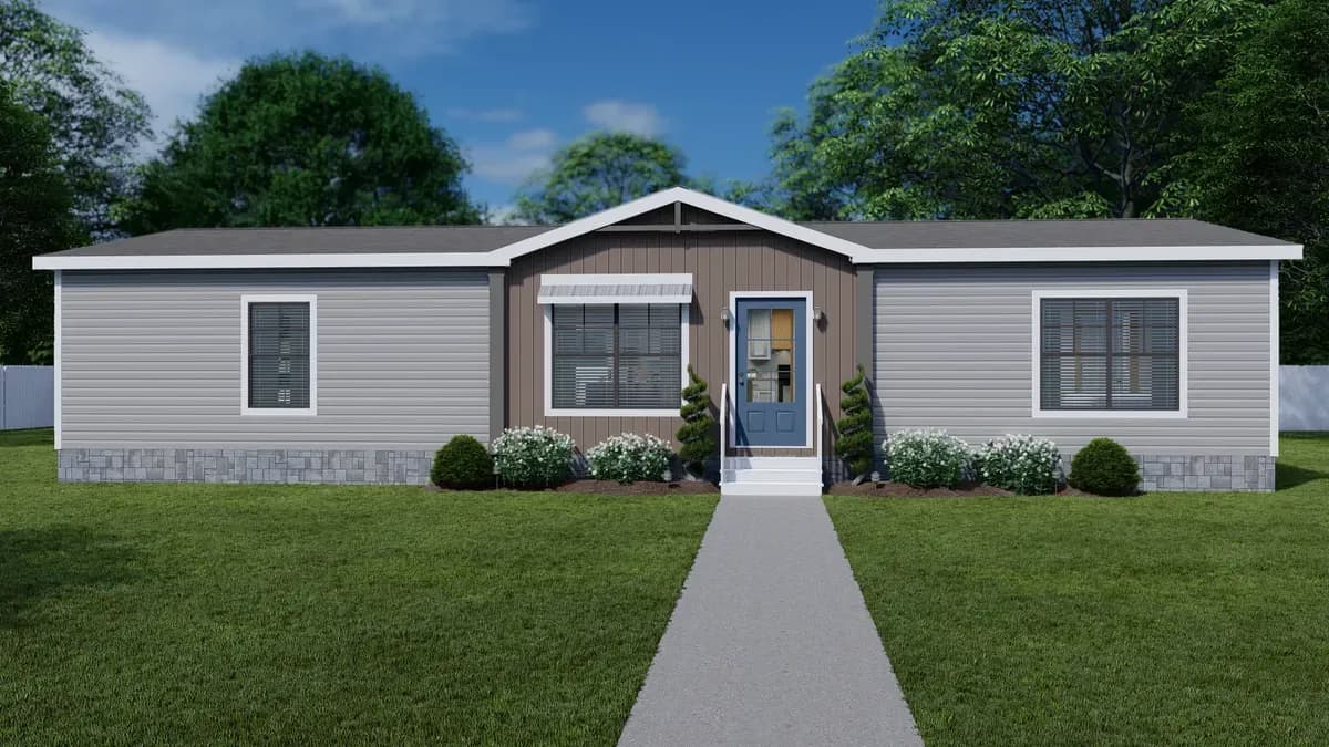 Emilie hero, elevation, and exterior home features