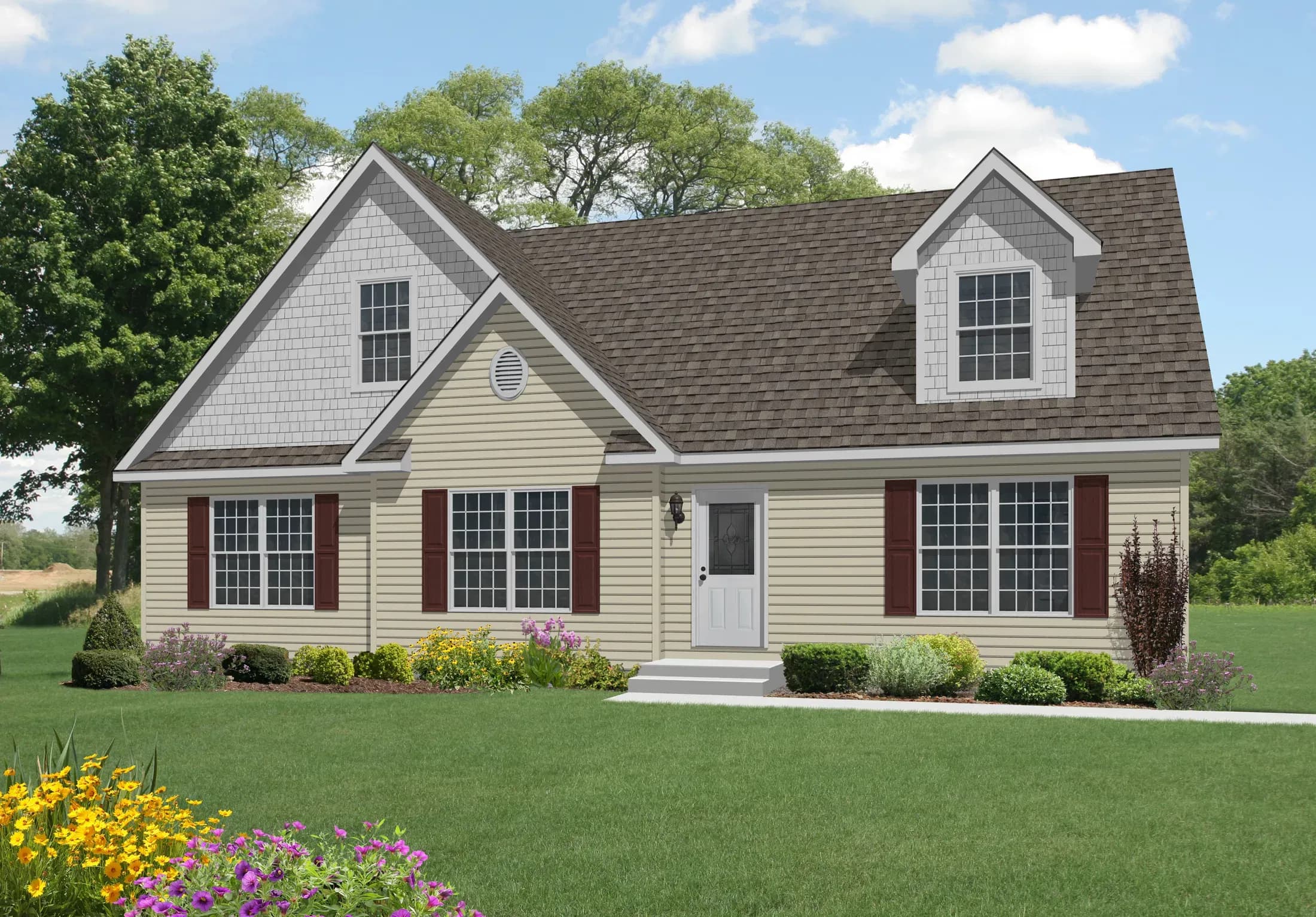 Pennwest classique cape hero and exterior home features