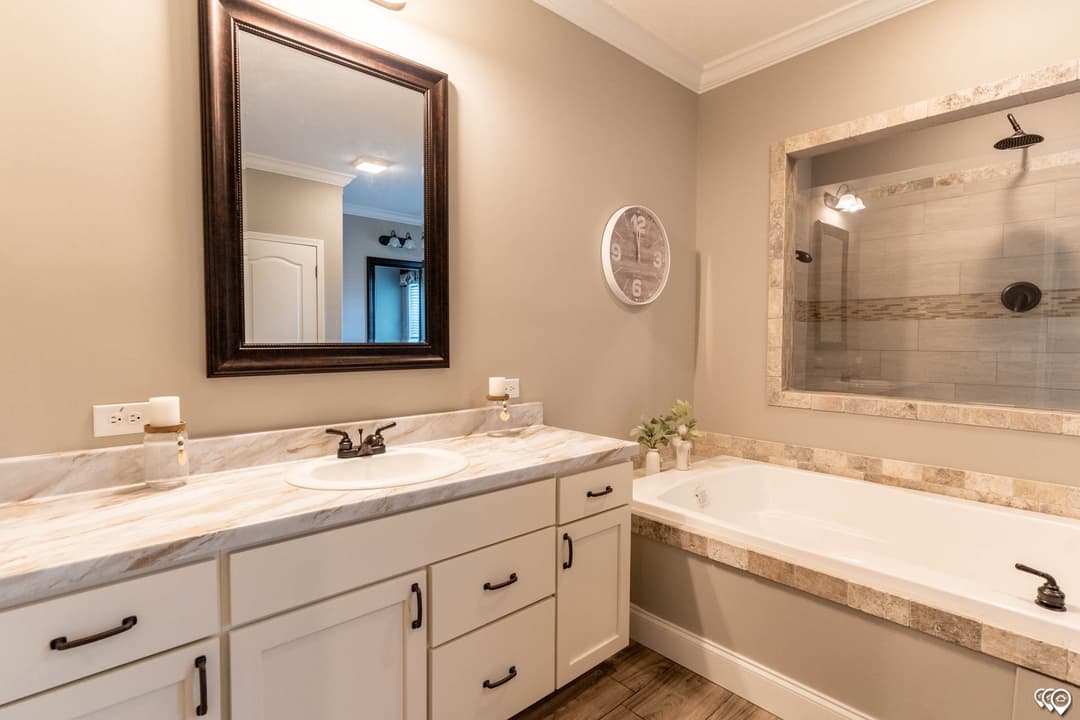 Tahoe harbor bathroom home features