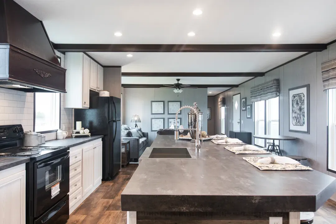 The seaside 2 kitchen home features