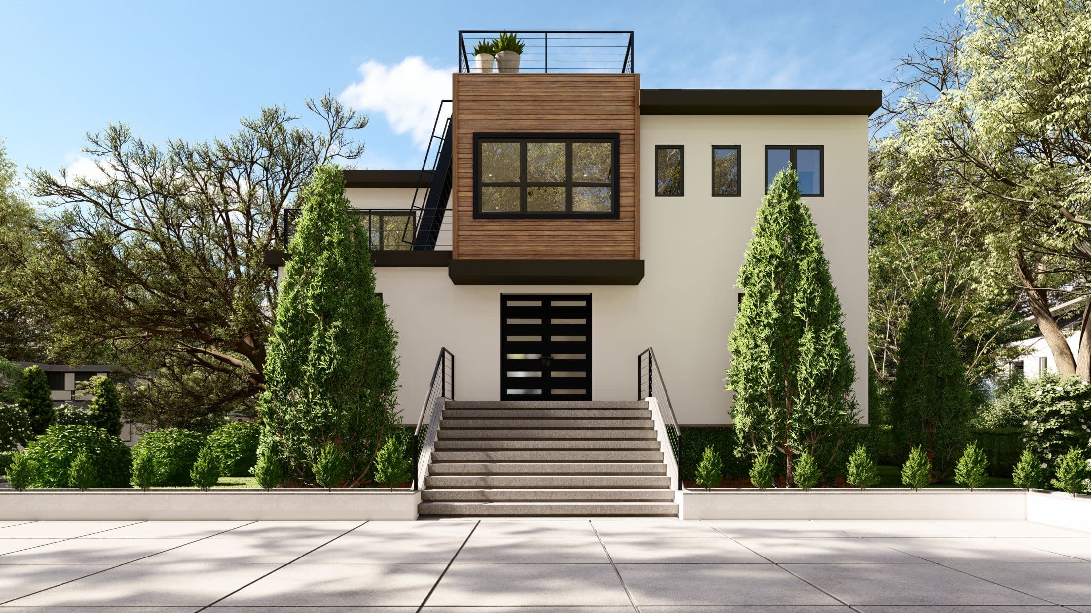 Model 9 exterior home features