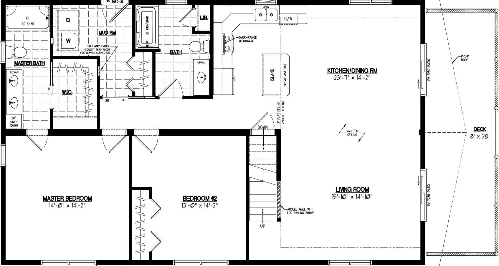 Chalet 3048 floor plan home features
