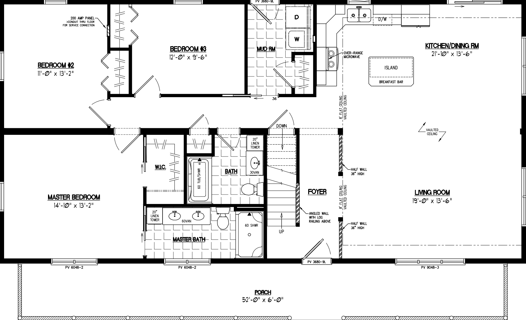 Mountaineer deluxe 2856 floor plan home features