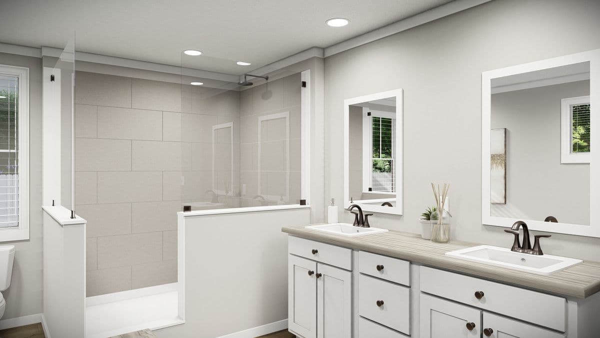 The washington bathroom home features