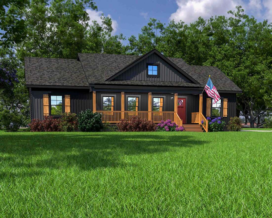 Heartland i ranch hero, elevation, and exterior home features