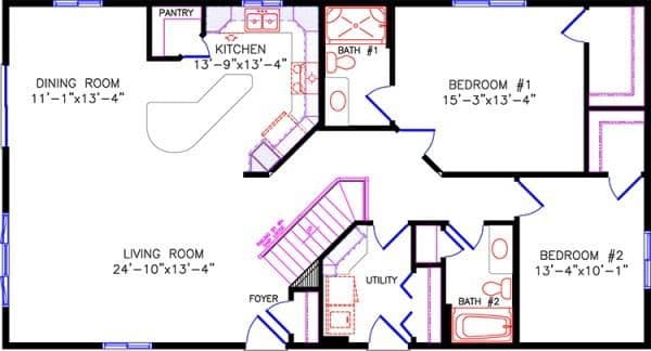 Northwood 1925 floor plan home features