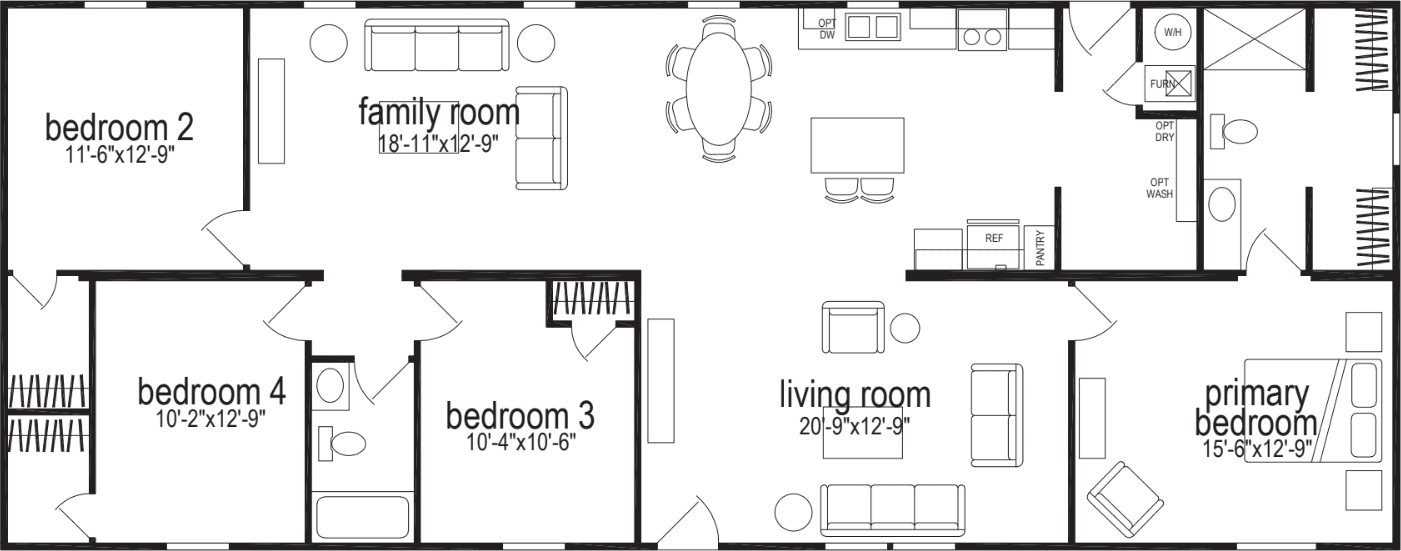 Grand 3902 floor plan home features