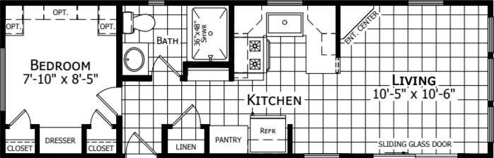 Park model a900 floor plan home features