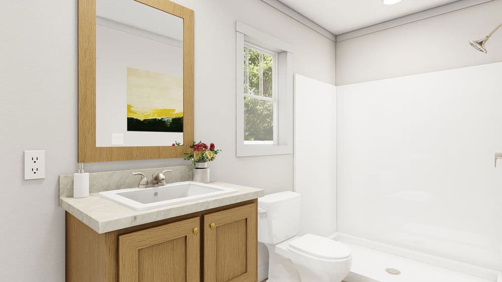 Walk the line bathroom home features