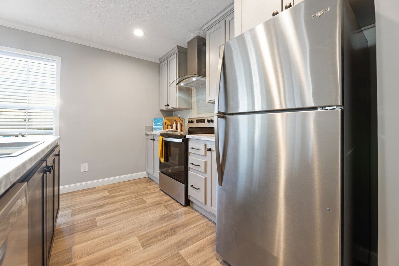 The roanoke duplex interior and kitchen home features