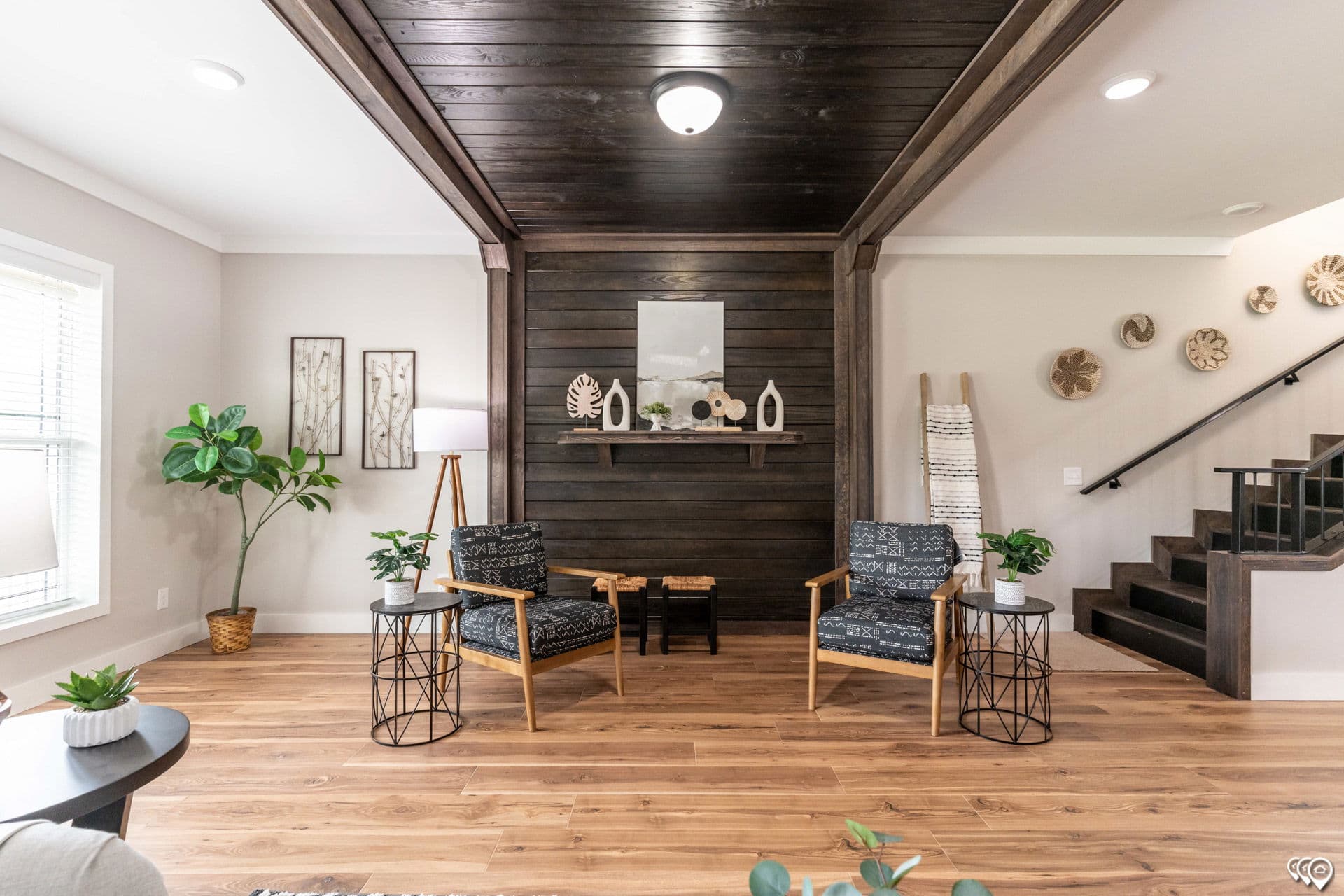 The barndominium interior home features