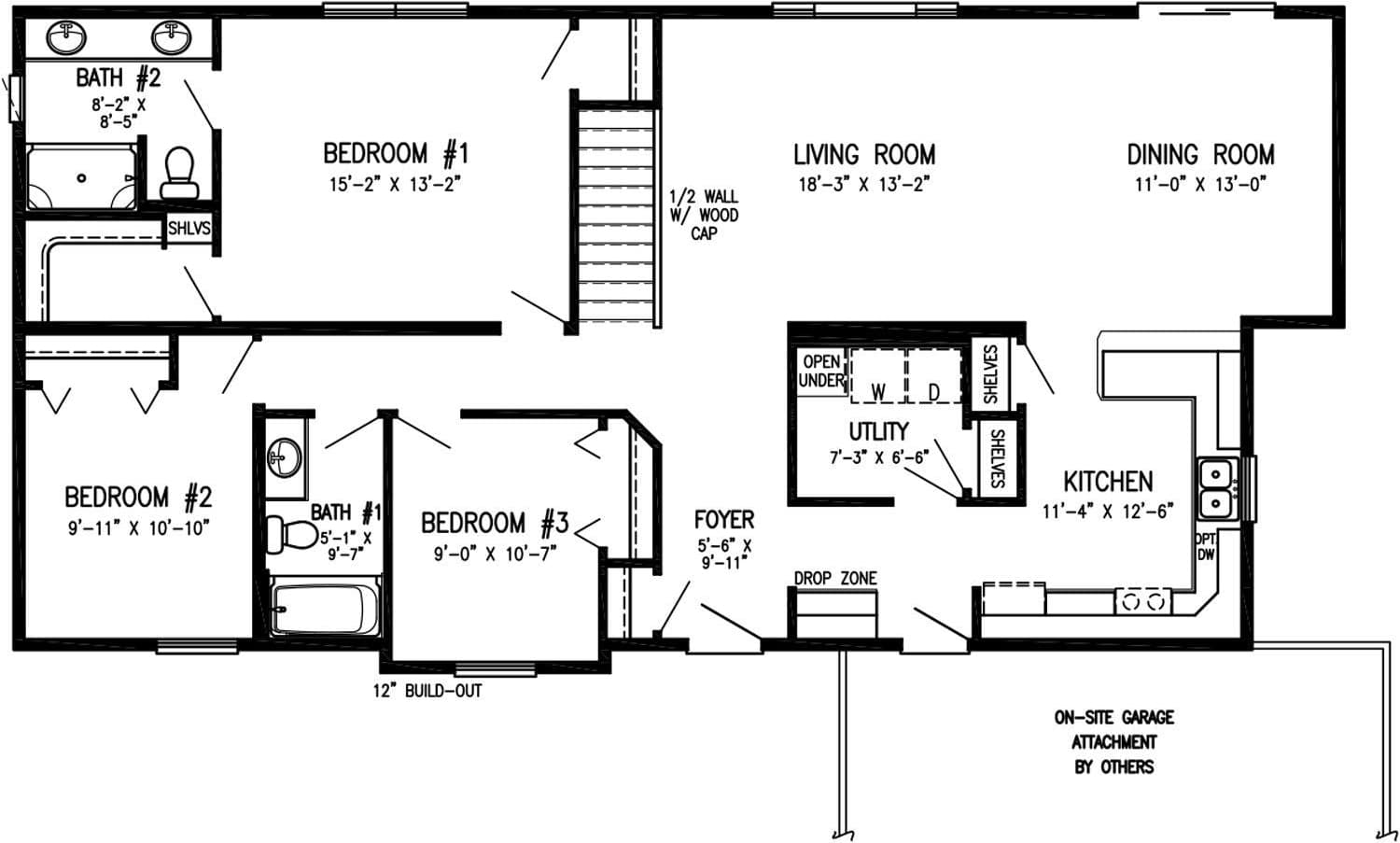 Trenton floor plan home features