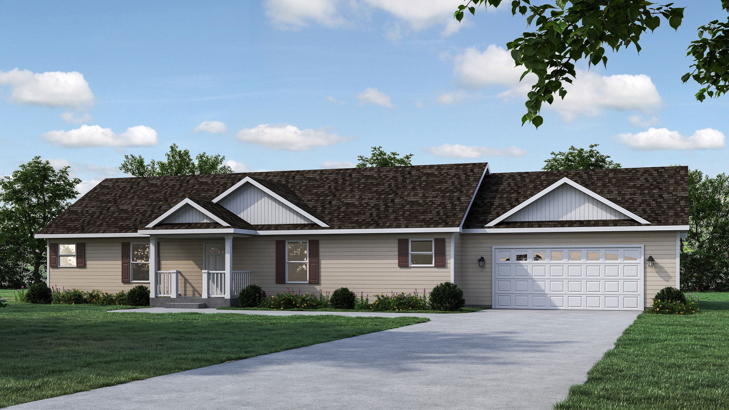 Ashford hero, elevation, and exterior home features