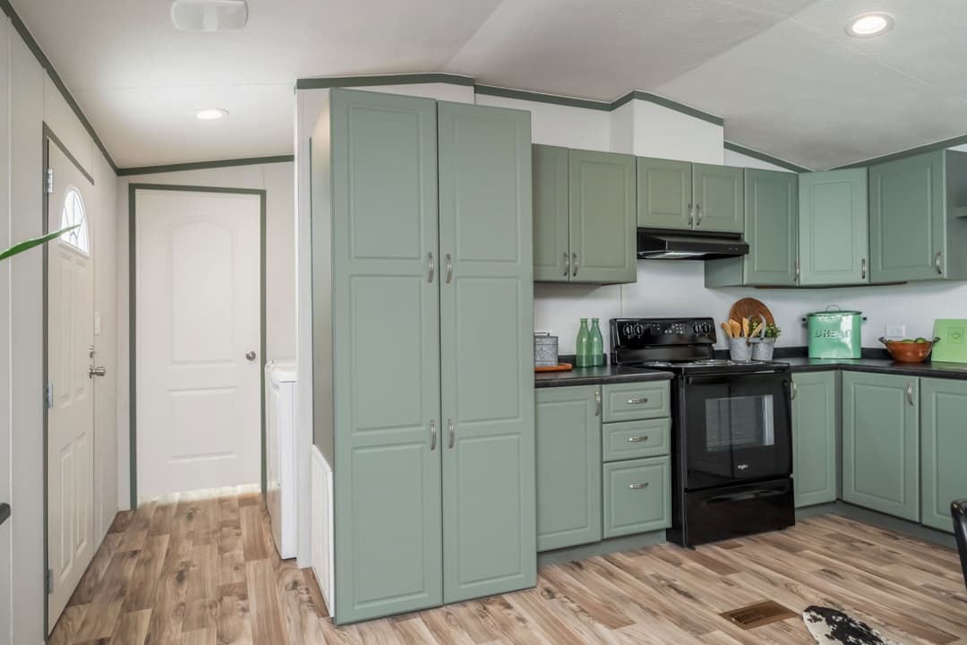 Singlewide s-16×64-32c shed kitchen home features