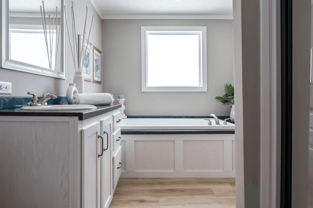 The cypress bathroom home features