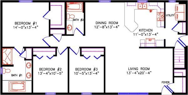 Brookdale 2300 floor plan home features