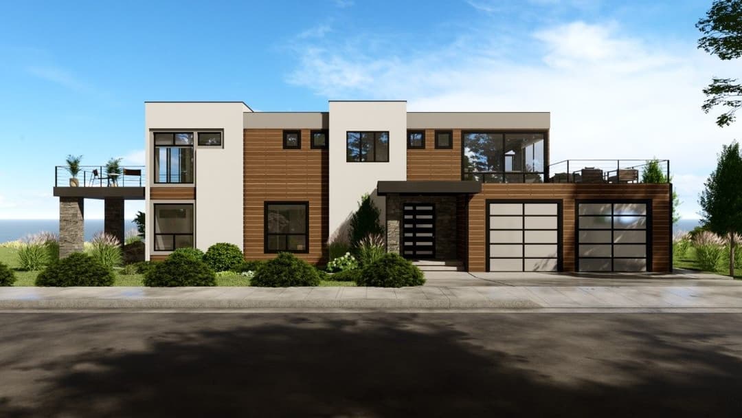 Model 2 hero and exterior home features