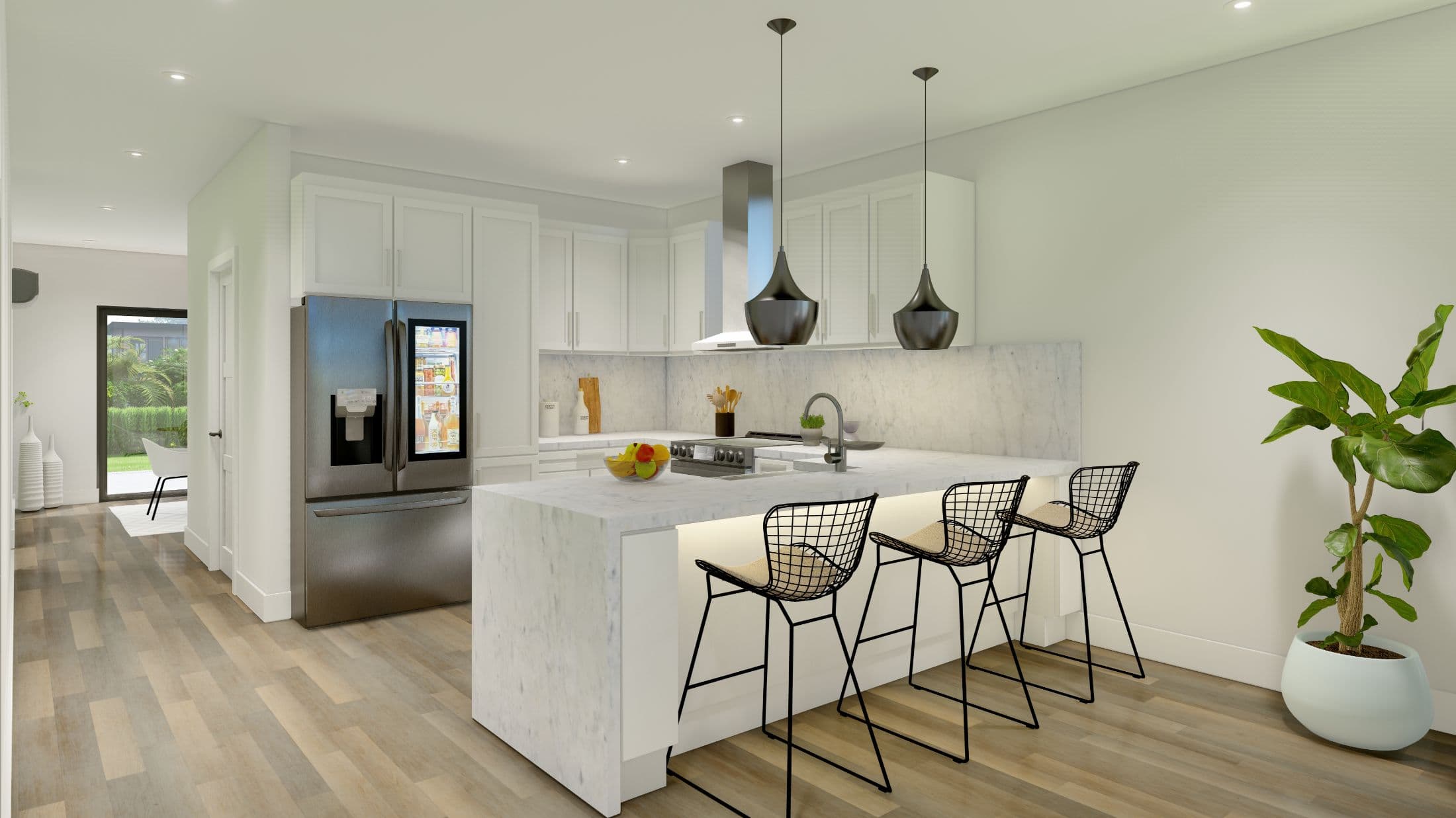 Multi family 3 kitchen home features