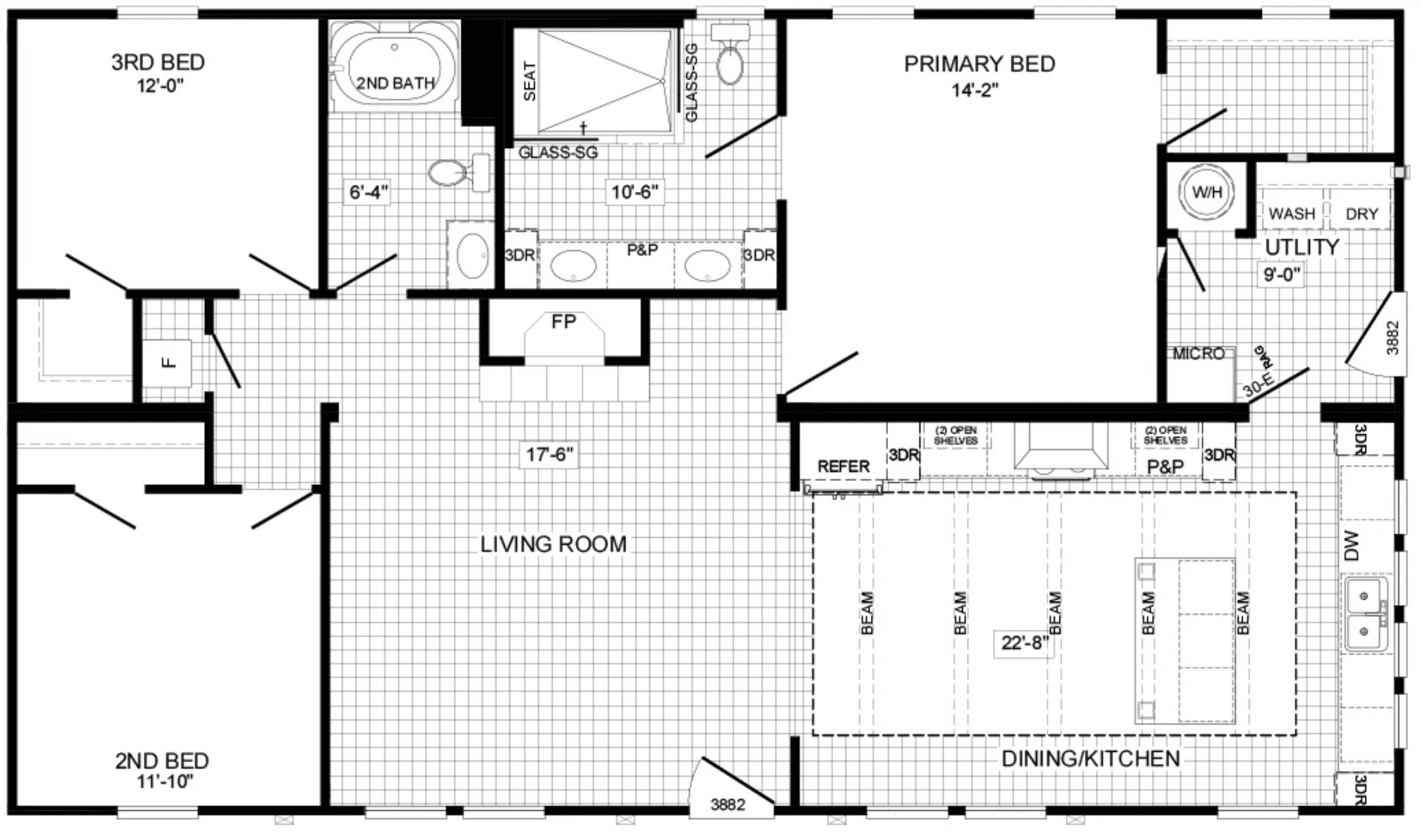 The bandon floor plan home features