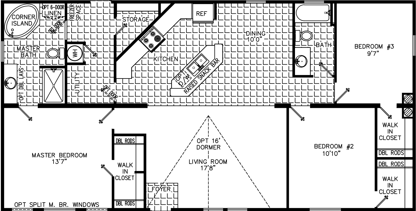 Miley 2852 floor plan home features