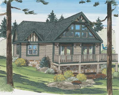 Tree tops lodge hero, elevation, and exterior home features