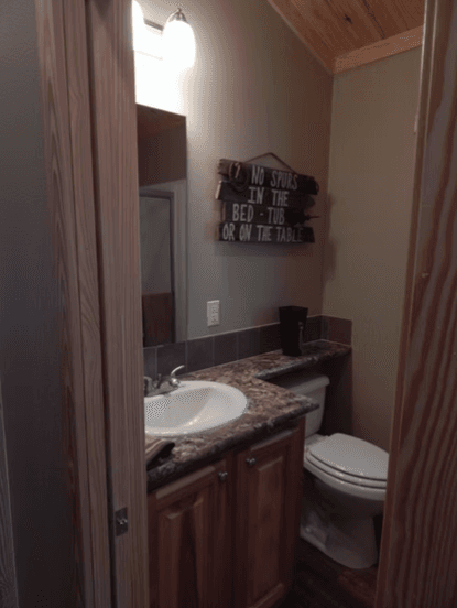 Hill country bathroom home features