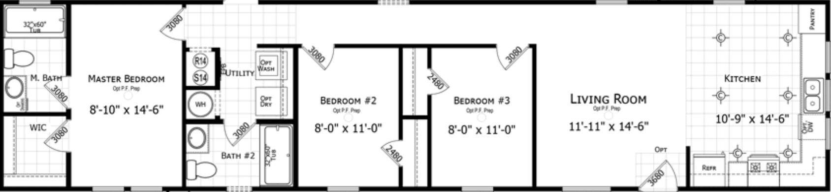 Medford floor plan home features