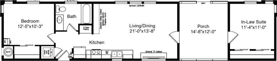 Avanti w/ in-law suite floor plan home features
