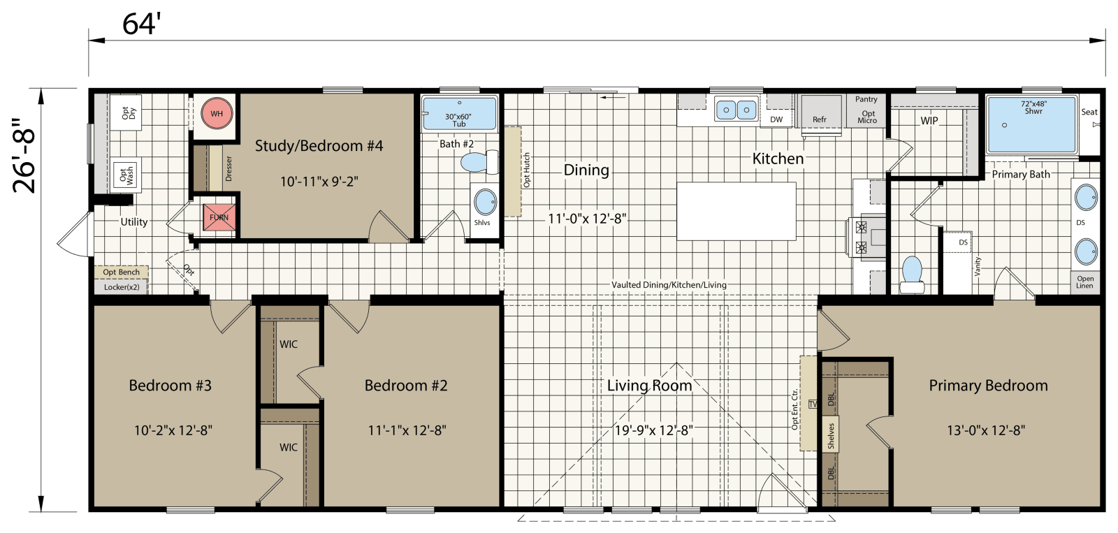 Titan extreme 2864h floor plan home features