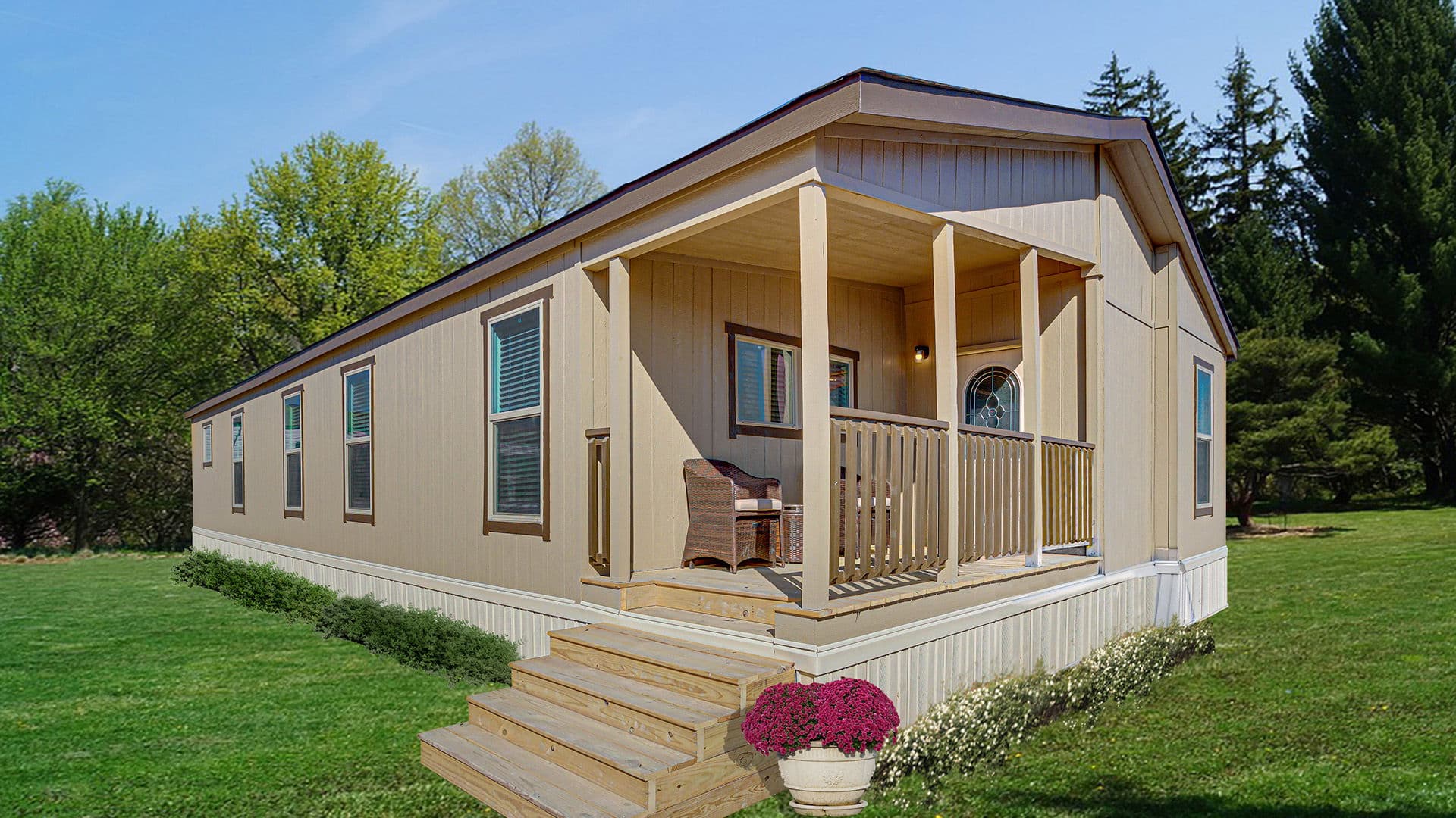 Doublewide s-28×56-32flp elevation and exterior home features